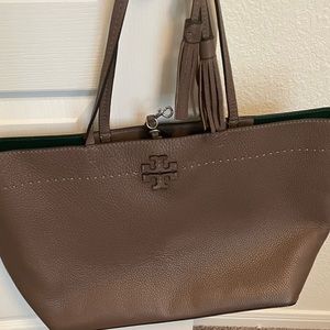 Very gently used Gray Tory Burch purse